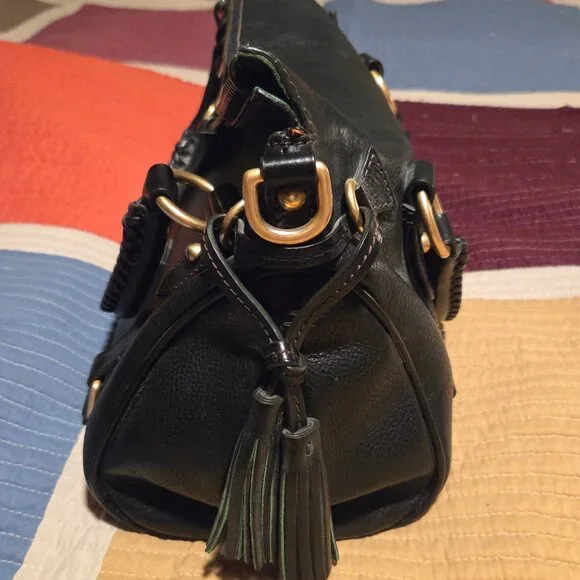 Dooney & Bourke Black Florentine Satchel Purse Bag Very Good Condition - Picture 4 of 7